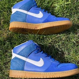 Size 10.5 - Nike Dunk High Premium Blue Shoes
